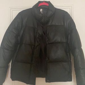 New leather puffer jacket